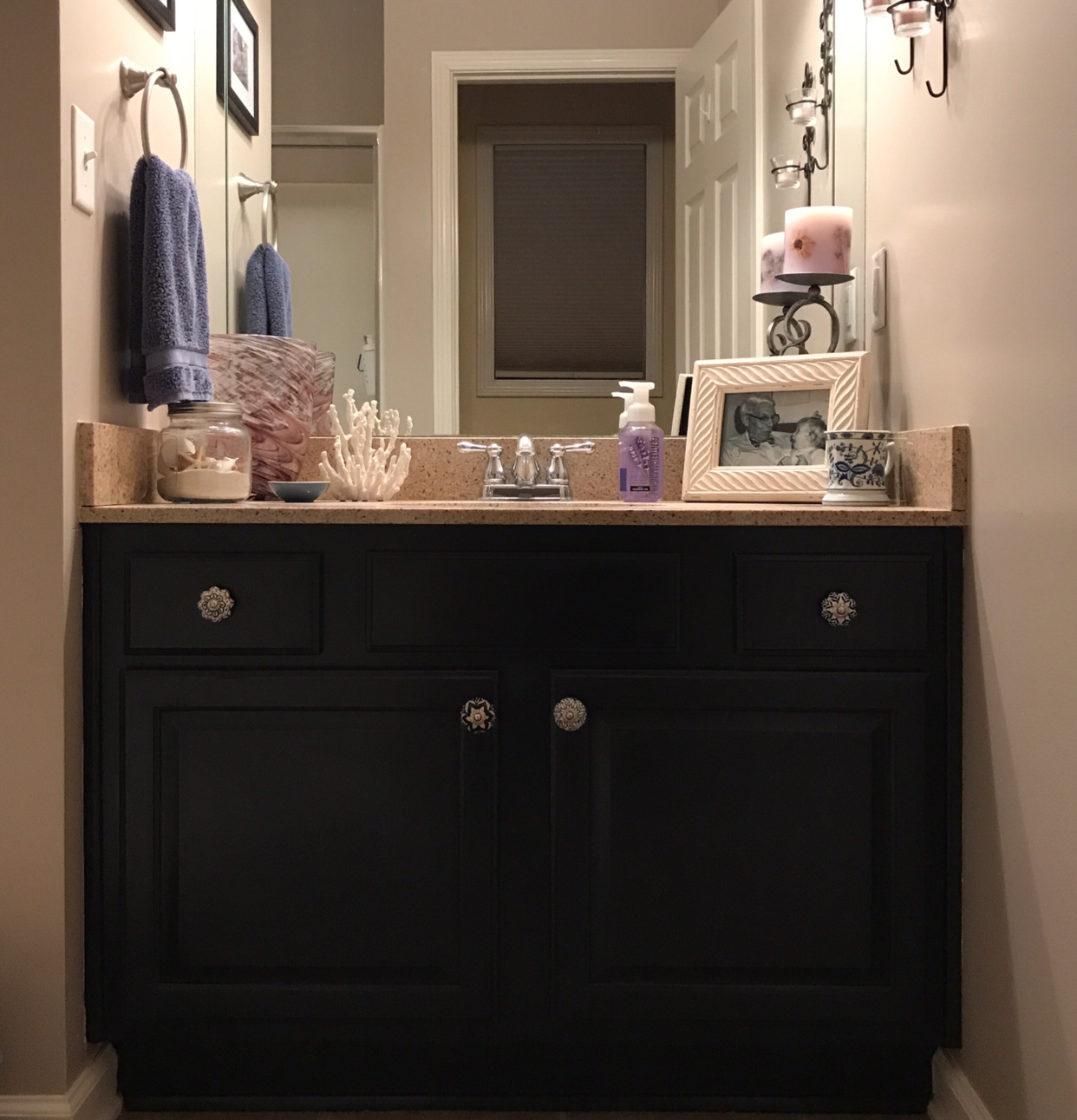 Chalk Painted Bathroom Vanity Makeover Our Storied Home,Modern Brown And Gray Bedroom