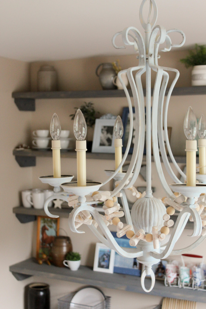 Chalk painted chandelier