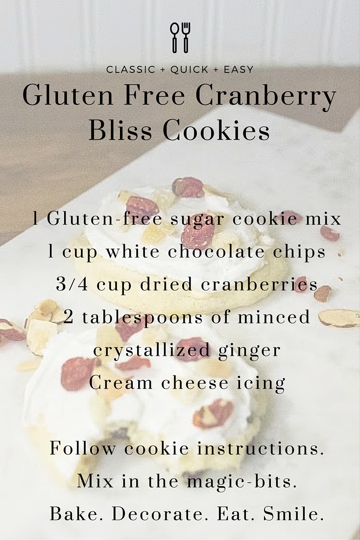 gluten free cranberry bliss cookie