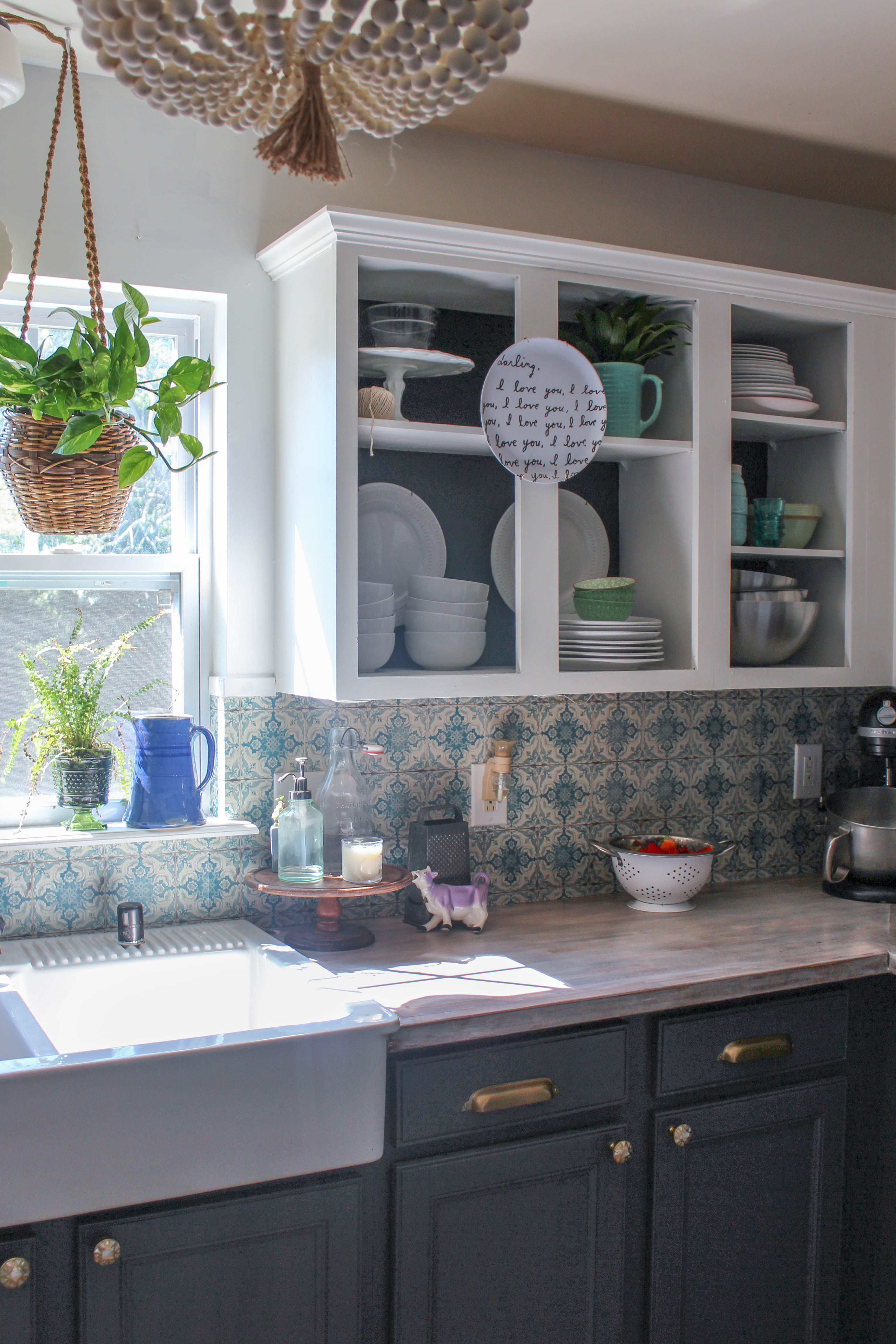Our Storied Home Chalk Painted Kitchen Cabinets