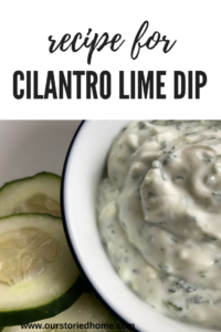 cilantro lime dip